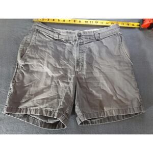 Columbia Chino Shorts Mens 32 Gray Relaxed Fit Outdoors Hiking Golf Americana